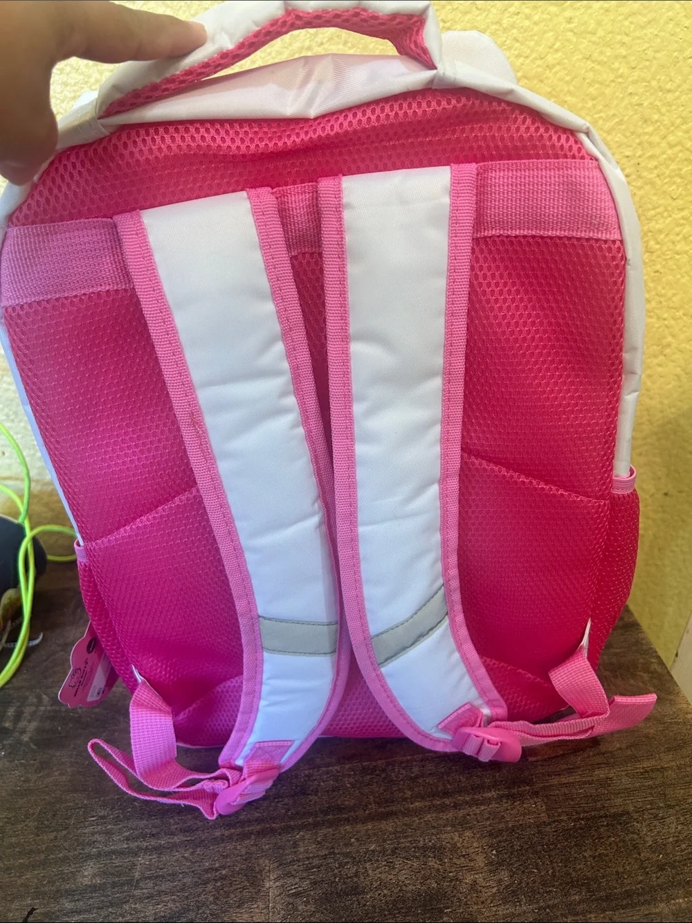 Hello Kitty White and Pink Kids Backpack with Bow Accent